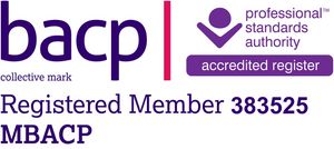 BACP Registered Member 383525, showing the BACP logo
